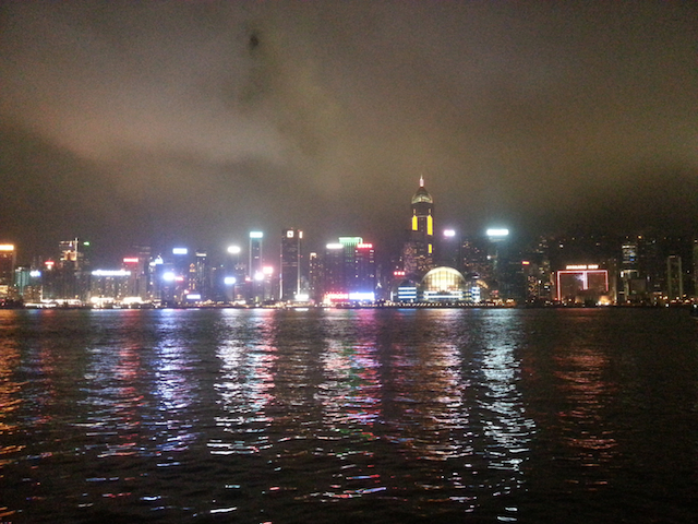 Hong Kong skyline at night