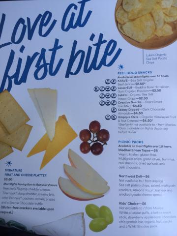 Alaska Airlines Food Options 1