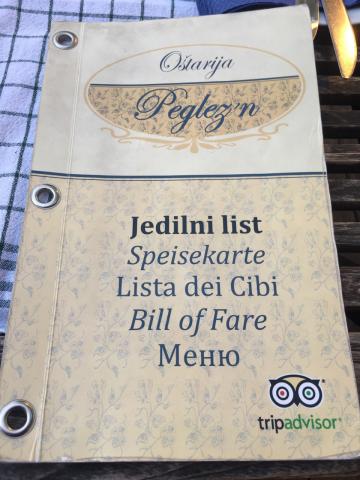 Ostarija Peglez’n Menu